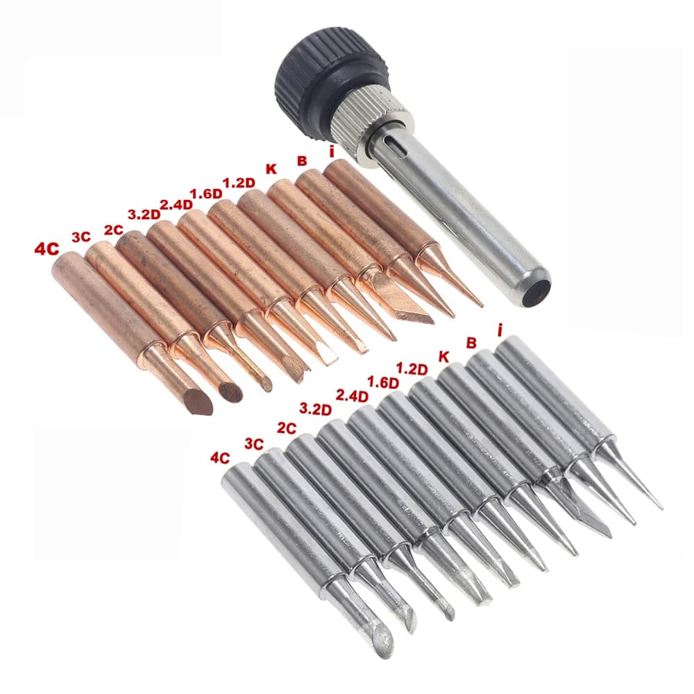 10pcs 900M Soldering Iron Tips Set Welding Nozzle Internal Heated Solder Heads Welding Tip Tool Lead-Free Solder Irons Bit