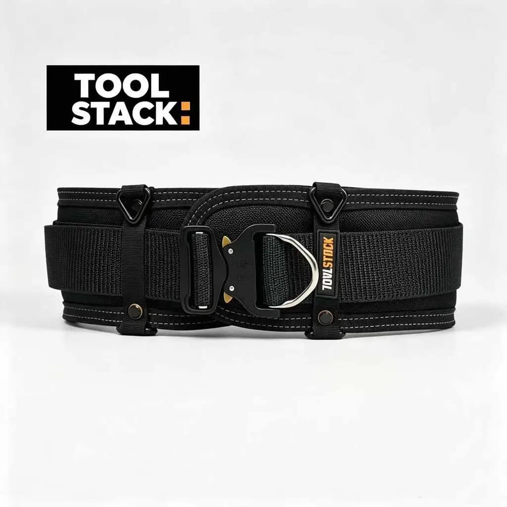 TOOLSTACK Heavy Work Belt Quick-Lock Durable Thickened & Widened Working Belt Adjustable Buckle Waist-Support Construction Belt