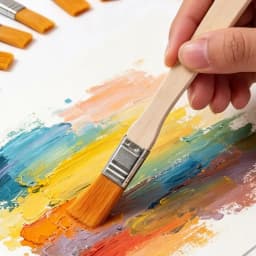 Paint Brushes Wooden Handle Nylon Bristle Paint Brush Set for Oil Painting Dusting Cleaning Edge Trim Painting Brushes Hand Tool