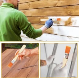 Paint Brushes Wooden Handle Nylon Bristle Paint Brush Set for Oil Painting Dusting Cleaning Edge Trim Painting Brushes Hand Tool