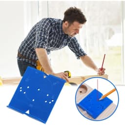 1 Set ABS Plastic Hinge Drilling Locator, Cabinet Door Hinge Hole Positioning Template, Woodworking Drilling Guide for Cabinet I