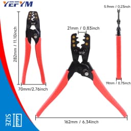 Insulated Terminals & Non-Insulated Terminals Cold Crimping Pliers Multifunctional Ratchet Crimping Tool YEJ-16MA/6MA/1MA