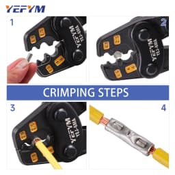 Insulated Terminals & Non-Insulated Terminals Cold Crimping Pliers Multifunctional Ratchet Crimping Tool YEJ-16MA/6MA/1MA