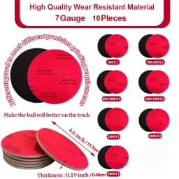 10pc Bowling Ball Sanding Pads Kit – 400 to 3000 Grit, Resurfacing & Polishing for Bowling Balls