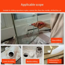 1PCS Shank 10mm Diamond Powder Sintered Drill Bit Hole Opener Diameter 4-100mm For Glass/Ceramic/Marble Tile Drilling Cutting
