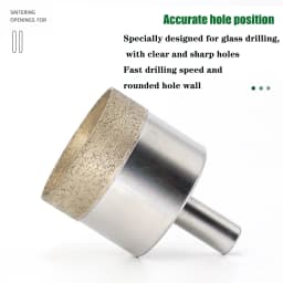1PCS Shank 10mm Diamond Powder Sintered Drill Bit Hole Opener Diameter 4-100mm For Glass/Ceramic/Marble Tile Drilling Cutting