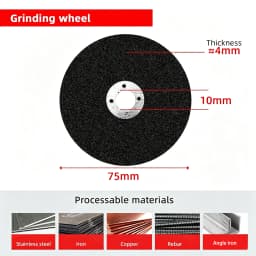 7Pcs Procut3-Inch Circular Saw Blade Set with 75mm Grinding Disc - Durable Steel Structure, Including Chain Saw Disc Blades, Me