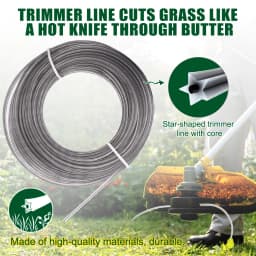 CMCP 2-4mm*15m Brushcutter Trimmer Rope Pentagram Nylon Mowing Trimmer Line Brush Cutter Wires Rope Accessories
