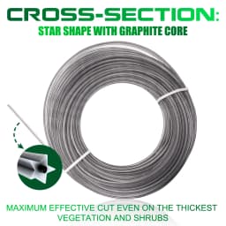 CMCP 2-4mm*15m Brushcutter Trimmer Rope Pentagram Nylon Mowing Trimmer Line Brush Cutter Wires Rope Accessories