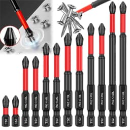 Anti Slip Bits Magnetic Screwdriver Bit Set D1 Alloy Steel Impact Resistance Bits-3/6/12Pcs Suitable for Electric Drills
