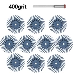 SI FANG 10pcs 1 Inch Radial Bristle Detail Polishing Wheel Kit with 2.35/3mm Shank Abrasive Brush for Rotary Tool Accessories
