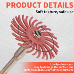 SI FANG 10pcs 1 Inch Radial Bristle Detail Polishing Wheel Kit with 2.35/3mm Shank Abrasive Brush for Rotary Tool Accessories