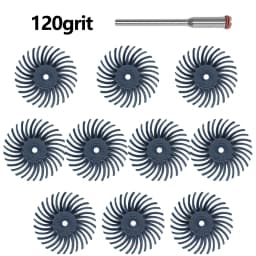 SI FANG 10pcs 1 Inch Radial Bristle Detail Polishing Wheel Kit with 2.35/3mm Shank Abrasive Brush for Rotary Tool Accessories