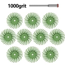 SI FANG 10pcs 1 Inch Radial Bristle Detail Polishing Wheel Kit with 2.35/3mm Shank Abrasive Brush for Rotary Tool Accessories