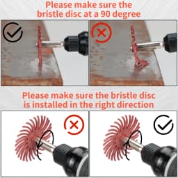 SI FANG 10pcs 1 Inch Radial Bristle Detail Polishing Wheel Kit with 2.35/3mm Shank Abrasive Brush for Rotary Tool Accessories