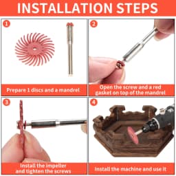 SI FANG 10pcs 1 Inch Radial Bristle Detail Polishing Wheel Kit with 2.35/3mm Shank Abrasive Brush for Rotary Tool Accessories