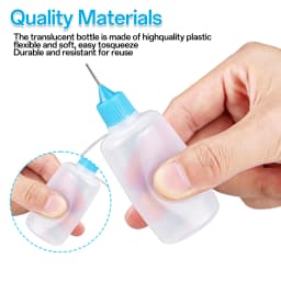 5pcs 10ml-120ml Precision Tip Applicator Bottles NeedleTip Squeeze Glue Bottles with 2 Mini Funnels for DIY Paint Paper Quilling