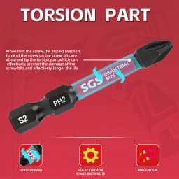 5/10/20 Pieces Phillips Screwdriver Bit Set S2 Steel Magnetic 50mm Long Impact Screwdriver Set Suitable for Metal Processing in Homes, Factories, Offices, Etc
