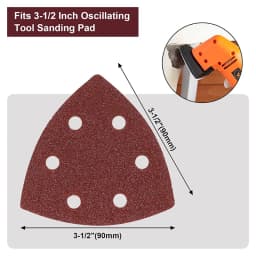 10/20/50 PCS Triangular Sanding Disc 90mm Delta Sander Hook & Loop Sandpaper Abrasive Tools for Sanding Grit 40-2000 Grits