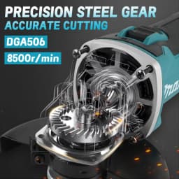 Makita DGA506 18V 125mm Brushless Angle Grinder Electric Polishing Machine Metal Grinding And Cutting Tool