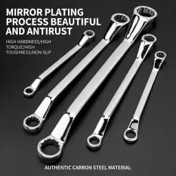 Multifunctional Double-ended Spanner Double Head Box End Wrench Heat Treated Hardened Offset Ring Spanner for Automotive Repair
