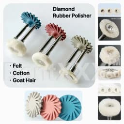 Diamond Rubber Polisher Kit Polishing Wheels 2.35mm Shank Polishing Tools