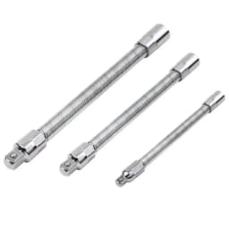 1/3pcs Flexible Shaft Drive Socket Extension Bar High Torque Ratchet Wrench Post Extension Rod 1/4 3/8 1/2 Conversion Head