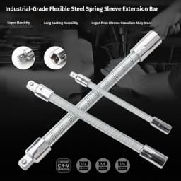 1/3pcs Flexible Shaft Drive Socket Extension Bar High Torque Ratchet Wrench Post Extension Rod 1/4 3/8 1/2 Conversion Head