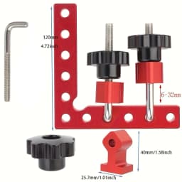 2Pc 90 Degrees L-Shaped Auxiliary Fixture Splicing Board Positioning Panel Fixed Clip Carpenter's Square Ruler Woodworking Tool