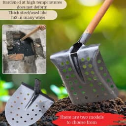 Manganese Steel Hollow Shovel Professional Sewer Cleaning Shovel Perforated Sludge Shovel Dredge Spoon for Drain Ditch Manhole