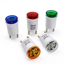 Digital Current and Voltage Ammeter, Circular LED Display, EU Plug, Digital LED Display, Electrical Instruments