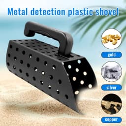 Plastic Metal Detector Shovel Rust Resistant Compact Detecting Sifter Versatile Manual Sand Scoop Shovel for Outdoor Beach ABS