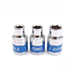 1/2Inch Blue Drive Short Hex Sockets for Nut Removal 8-32mm Socket Spanner, CR-V Steel Socket Set For 1/2 Socket Set