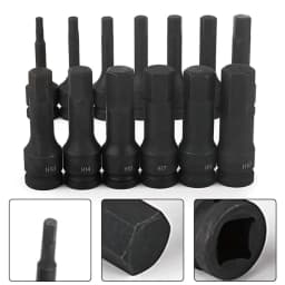 1/2inch Impact Hex Socket Electric Drill Socket Adapter Air Impact Wrench Hex Head Socket H4~H22 Screw Tap Socket Adapter