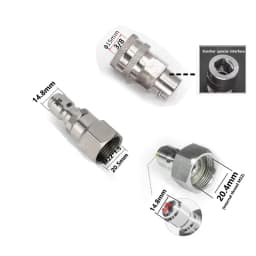 Pressure Washer Swivel Adapter 3/8 Quick Plug Set for Karcher Hose to 3/8 Quick Connect 5000 PSI
