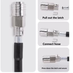 Pressure Washer Swivel Adapter 3/8 Quick Plug Set for Karcher Hose to 3/8 Quick Connect 5000 PSI
