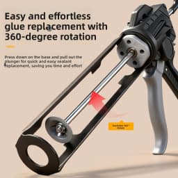 Heavy-Duty Caulk Gun Rotating Multi-function Manual Caulking Guns Glue Seals for Doors and Windows Silicone Filling Hand Tool