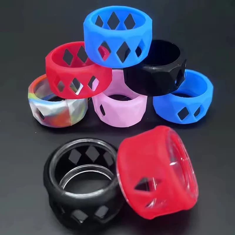 1PCS 25mm Silicone Case Protection Non-slip Band Ring for Bubble Glass Tube Tank Accessories