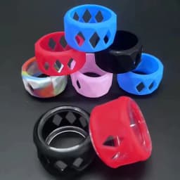 1PCS 25mm Silicone Case Protection Non-slip Band Ring for Bubble Glass Tube Tank Accessories