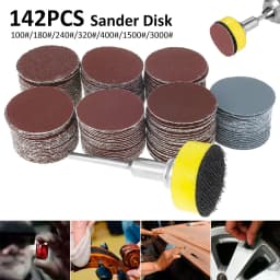 142Pcs 1 Inch Sanding Discs Pads Set 100-3000 Grit Abrasive Polishing Pad Kit For Rotary Tool Sandpapers Polishing Accessories