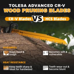 TOLESA 5PCS 6TPI 6 Inch Reciprocating Saw Blades Professional Sawzall Blades for Wood Cutting Ultimate Wood Pruning Saw Blades