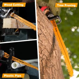 TOLESA 5PCS 6TPI 6 Inch Reciprocating Saw Blades Professional Sawzall Blades for Wood Cutting Ultimate Wood Pruning Saw Blades