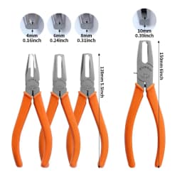 Hand Tool 90-Degree Flush Cutters, CR-V Steel | Precision Sprue & Burr Trimmer for Plastic/Models | 4/6/8/10mm Capacity