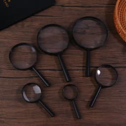 5X Plastic Magnifying Glass Professional Magnifying Glass Inner Diameter 40/50/60/75/90/100mm For Jewelry Reading Coins Stamps