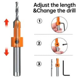 8/10mm high-quality high-speed steel woodworking countersunk end milling cutter drill bit, disassembly woodworking milling tool