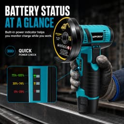 Hippcron 12V Electric Portable Angle Grinder Cordless Polishing Mini Cutting Blade Grinder Machine Lithium Battery Universal