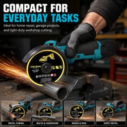 Hippcron 12V Electric Portable Angle Grinder Cordless Polishing Mini Cutting Blade Grinder Machine Lithium Battery Universal