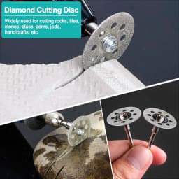 12pcs Diamond Cutting Disc 20/22/25/30mm With 3mm Mandrels Mini Cutting Disc Circular Saw Blade for Dremel Rotary Tools