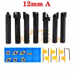 8mm 10mm 12mm 16mm Shank Lathe Turning Tool Holder Boring Bar Lathe Tool Lathe Cutter CNC Metal Turning Rod Holders and Inserts