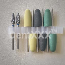 8Pcs Resin Base Acrylic Polishing Kit 6Pcs Silicone Rubber + 2Pcs Tungsten Carbide Polishing Heads 2.35mm Shank for Craft Fin